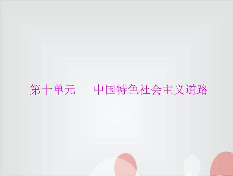 中考历史总复习中国现代史第十单元中国特色社会主义道路课件01