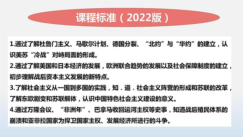 2023年中考历史第一轮复习夯实基础-- 专题03 二战后的世界变化-（部编版精品课件）02