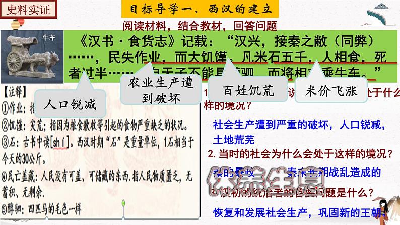 部编版七年级历史上册第11课  西汉建立和“文景之治” 课件（含视频）+教案+素材+背记要点清单+同步分层作业含解析卷08