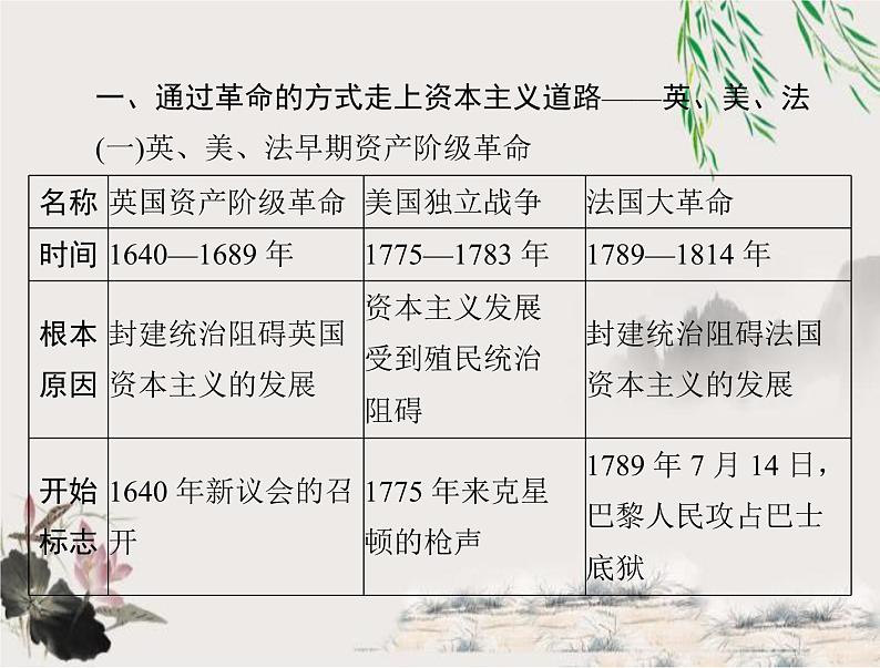 2023年初中历史学业考试指导6资产阶级革命和改革课件第2页