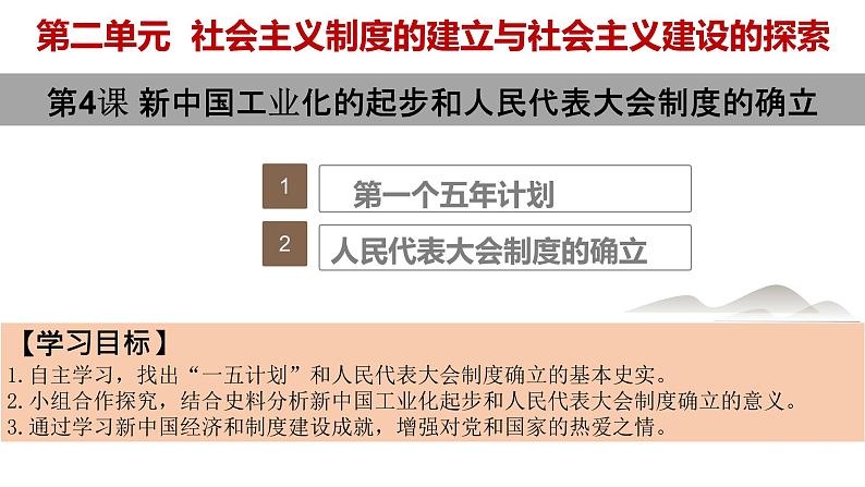 第4课 新中国工业化的起步和人民代表大会制度的确立-【易备课】2022-2023学年八年级历史下册探究性教学课件（部编版）第3页