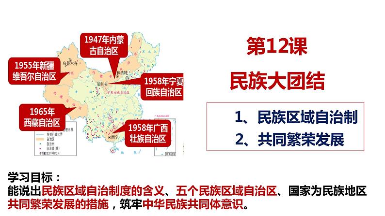 第12课 民族大团结课件PPT第1页