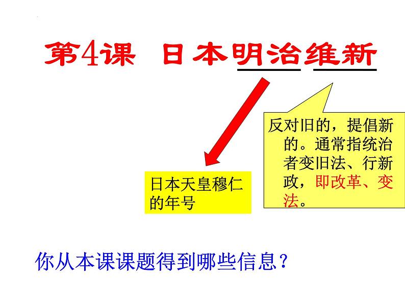 第一单元第四课日本明治维新 部编版九年级历史下册课件PPT第2页