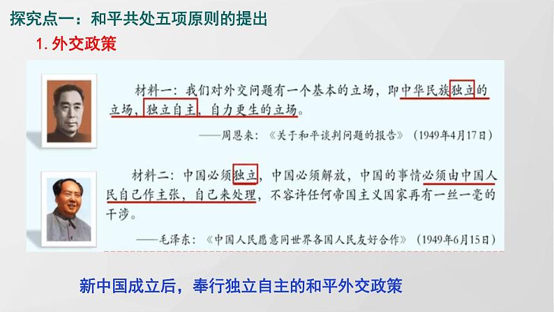 部编八下历史第16课独立自主的和平外交课件05