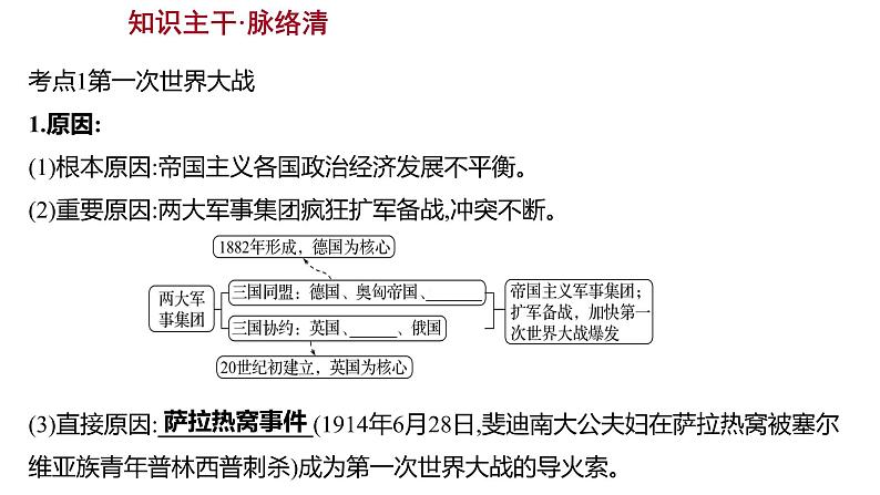 2023年山东省淄博市中考历史（部编版五四学制）一轮复习  第二十六单元　第一次世界大战和战后初期的世界 课件第3页