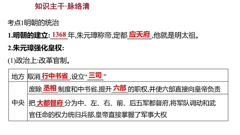 2023年山东省淄博市中考历史（部编版五四学制）一轮复习  第七单元　明清时期：统一多民族国家的巩固与发展 课件03