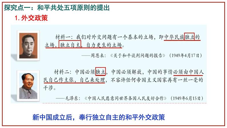 【人教部编版】八下历史  第16课 独立自主的和平外交  课件第5页