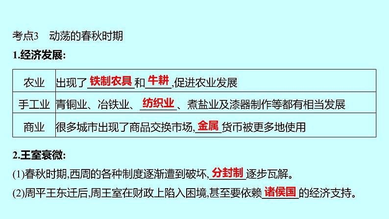 2023年中考历史（广东人教部编版）一轮复习 第二单元　夏商周时期：早期国家与社会变革 课件第7页