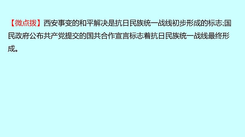 2023年中考历史（广东人教部编版）一轮复习 第十二单元　中华民族的抗日战争 课件第6页