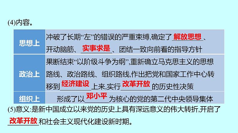 2023年中考历史（广东人教部编版）一轮复习 第十六单元　中国特色社会主义道路 课件第4页