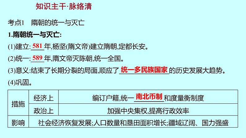 2023年中考历史（广东人教部编版）一轮复习 第五单元　隋唐时期：繁荣与开放的时代 课件第3页