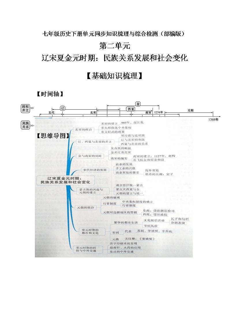 第二单元  辽宋夏金元时期：民族关系发展和社会变化（教师版)第1页
