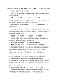 2022-2023学年广东省韶关市仁化县八年级（上）期末历史试卷（含解析）