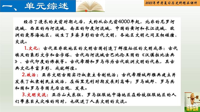 第20单元 古代亚非欧文明-【胜券在握】2023年中考历史总复习精品课件（部编版）02