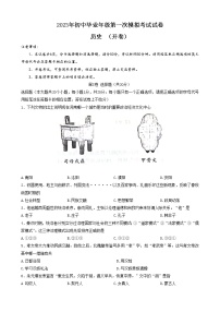 2023年河南省濮阳市中考一模历史试题（含答案）