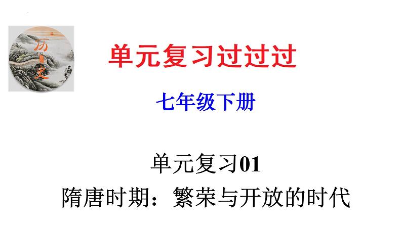 第一单元  隋唐时期：繁荣与开放的时代【知识梳理】——2022-2023学年部编版历史七年级下册单元综合复习01