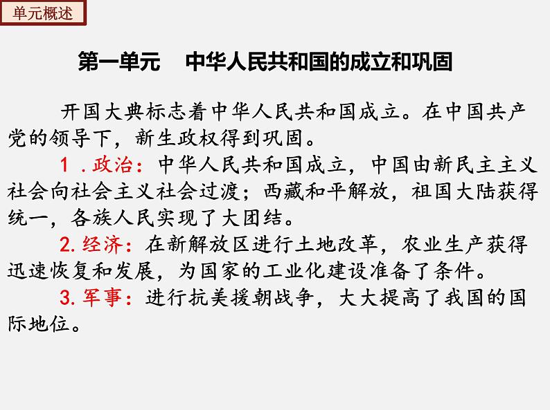 2022-2023年部编版历史八年级下册专项复习精讲精练：考点复习01  中华人民共和国的成立和巩固05