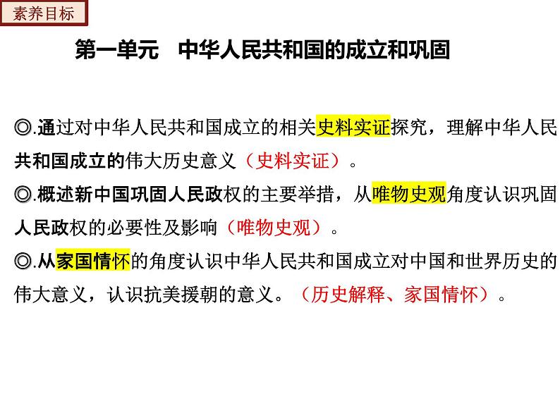 2022-2023年部编版历史八年级下册专项复习精讲精练：考点复习01  中华人民共和国的成立和巩固08