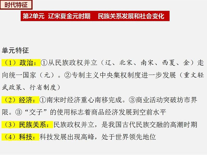 2022-2023年部编版历史七年级下册专项复习精讲精练：考点复习02  辽宋夏金元时期： 民族关系发展和社会变化（ 考点梳理）06