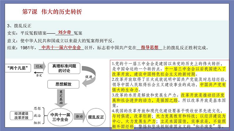 第三单元  中国特色社会主义道路【知识梳理】——2022-2023学年部编版历史八年级下册单元综合复习课件PPT08