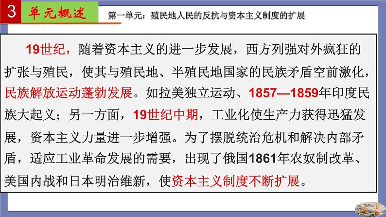 第一单元  殖民地人民的反抗与资本主义制度的扩展【知识梳理】——2022-2023学年部编版历史九年级下册单元综合复习课件PPT04