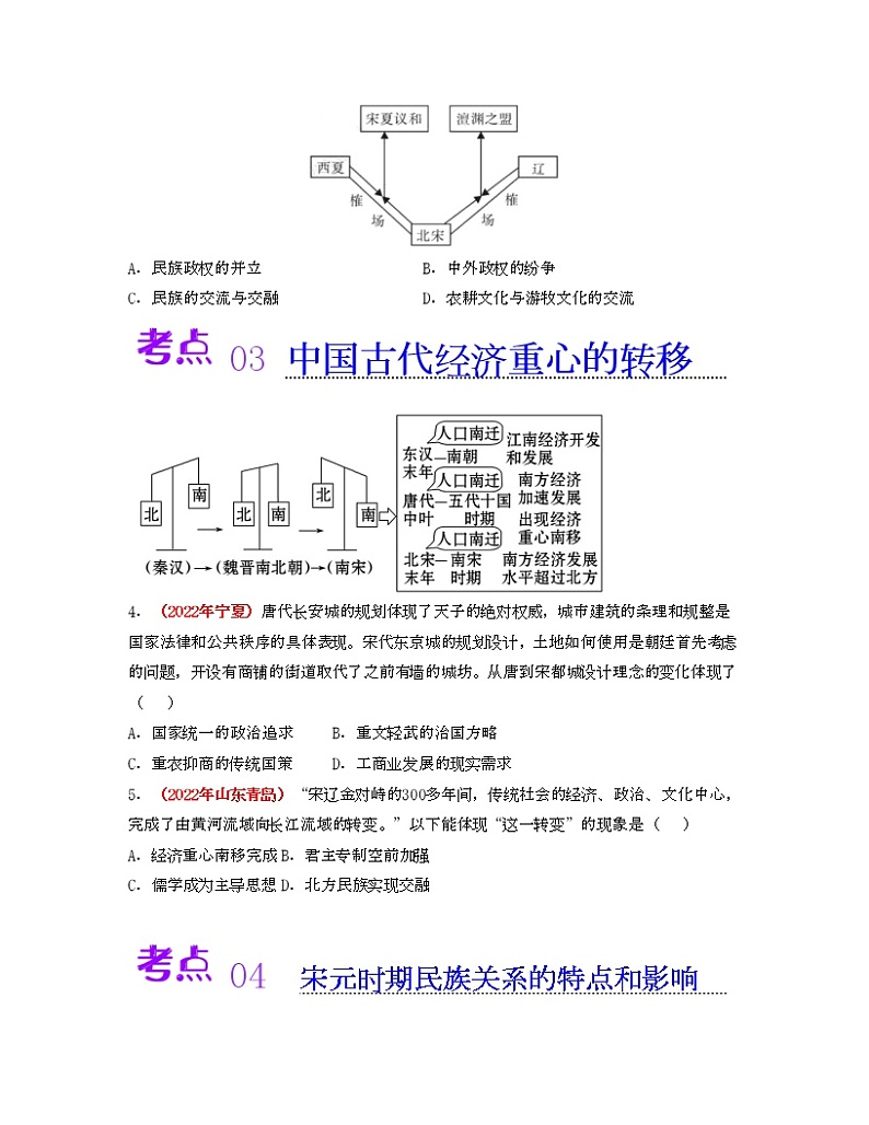 第二单元  辽宋夏金元时期：民族关系发展和社会变化【考点专练】——2022-2023学年部编版历史七年级下册单元综合复习03