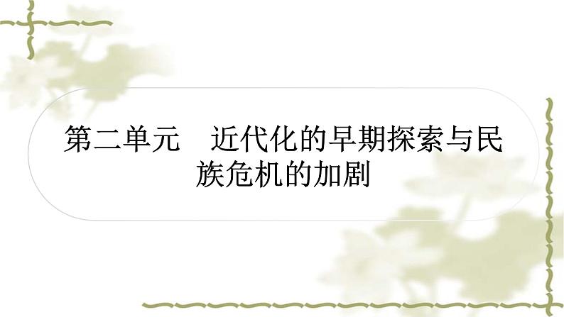 中考历史复习中国近代史第二单元近代化的早期探索与民族危机的加剧作业课件第1页