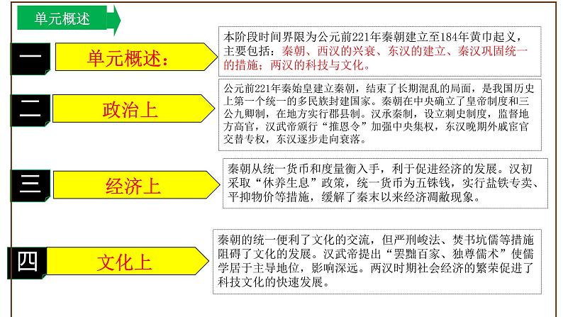 主题03秦汉时期：统一多民族国家的建立和巩固（课件）中考历史一轮复习考点知识一遍过（部编版）+02