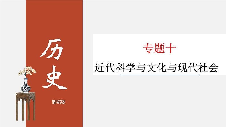 最新中考历史二轮专题复习课件  专题10 近代科学与文化与现代社会 （部编版）第3页