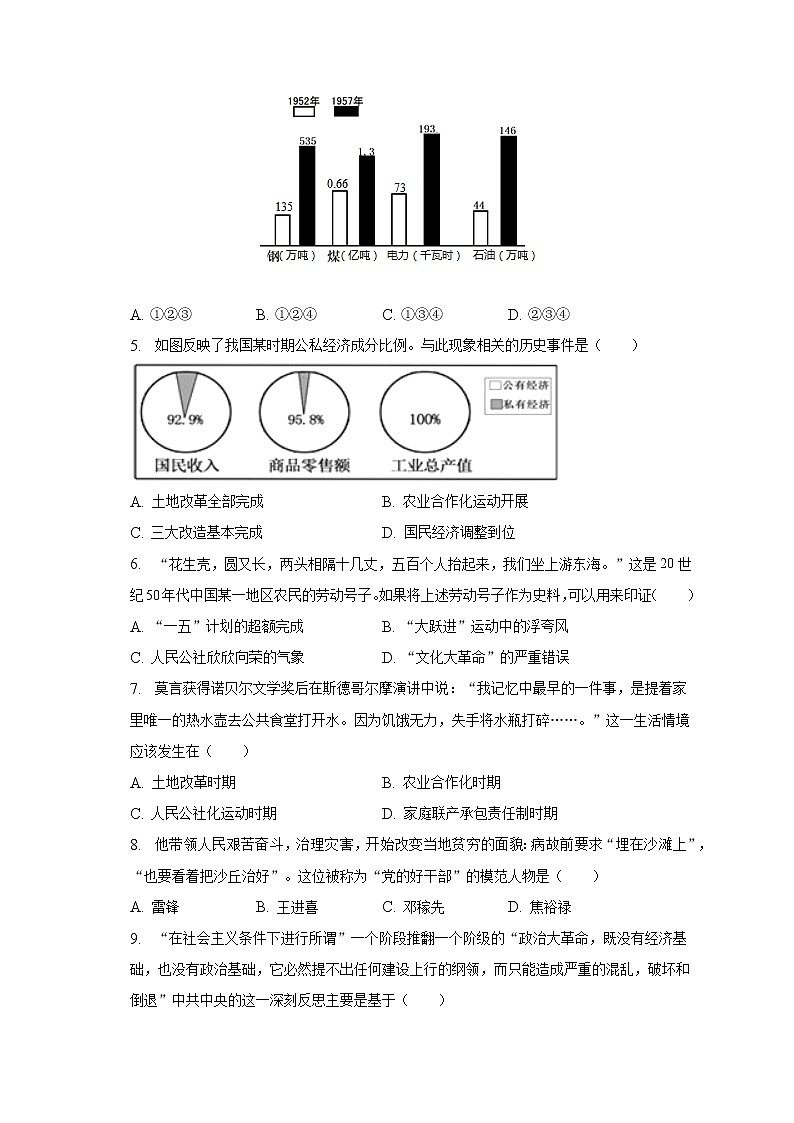江苏省无锡市江阴市华士片2022-2023学年部编版八年级下学期期中历史试卷（含答案）02