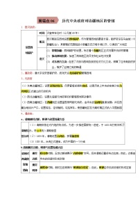 中考历史一轮复习易错点梳理及巩固练习易错点06  历代中央政府对边疆地区的管辖 (含答案)