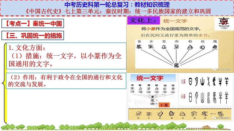 中考历史一轮复习考点过关课件七上第三单元 (含答案)06