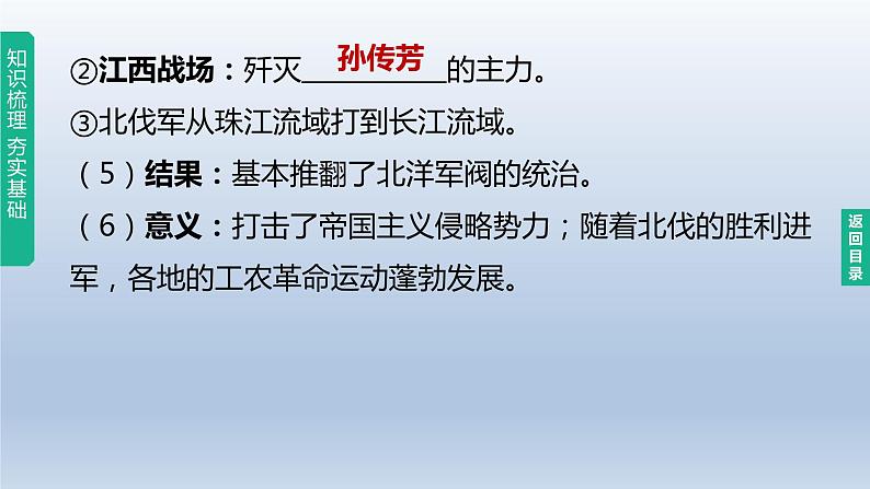 中考历史总复习一轮复习课件：主题12　从国共合作到国共对立(含答案)第6页