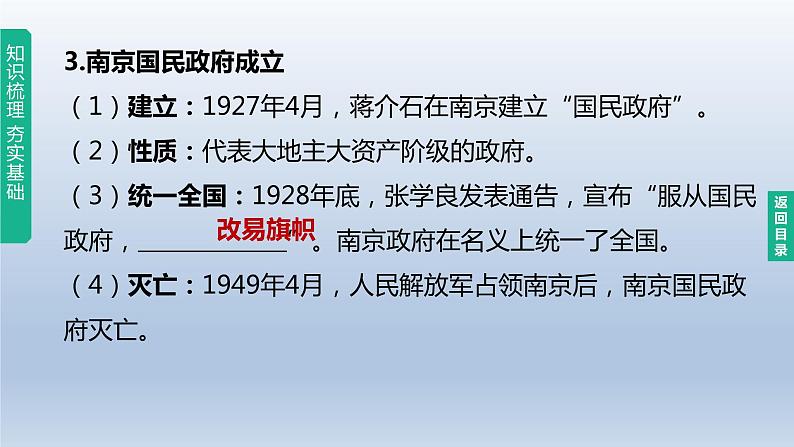 中考历史总复习一轮复习课件：主题12　从国共合作到国共对立(含答案)第7页