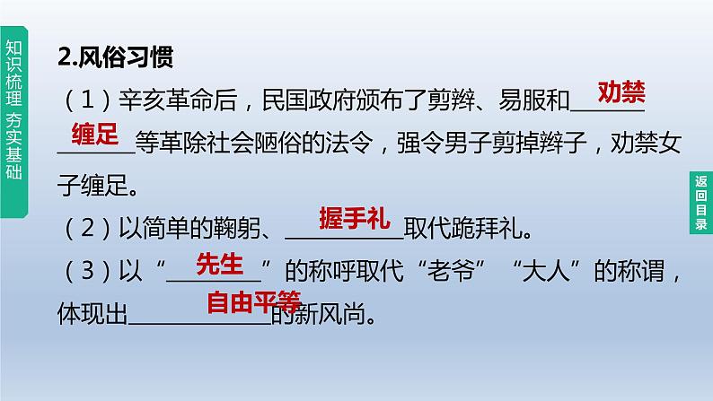 中考历史总复习一轮复习课件：主题15　近代经济、社会生活与教育文化事业的发展(含答案)07