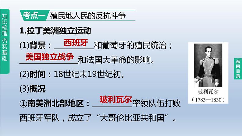 中考历史总复习一轮复习课件：主题27　殖民地人民的反抗与资本主义制度的扩展(含答案)第3页