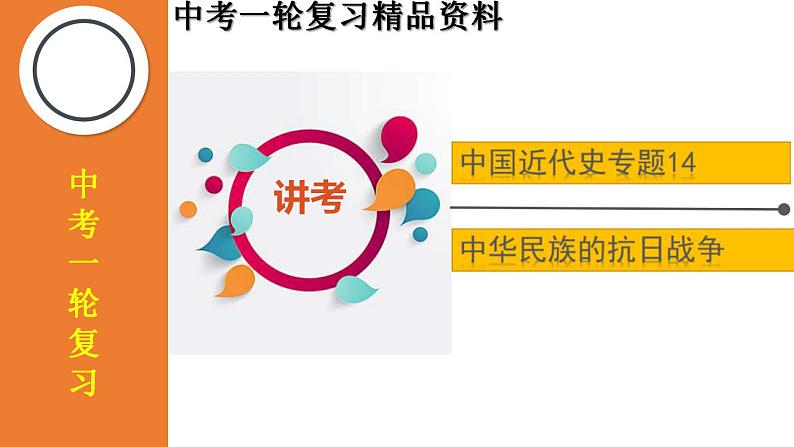 中考历史一轮复习精品课件专题14 中华民族的抗日战争01