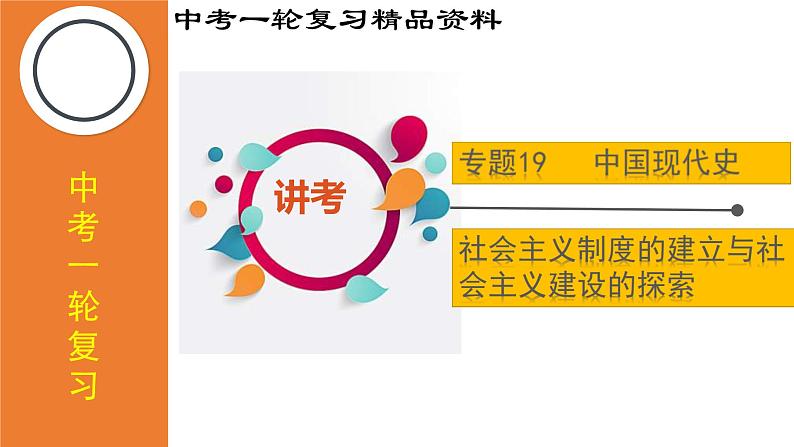 中考历史一轮复习精品课件专题19 社会主义制度的建立与社会主义建设的探索第1页