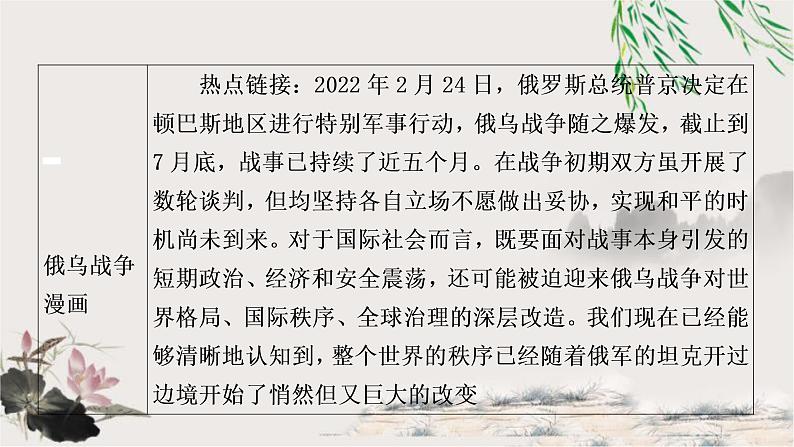 中考历史复习热点专题五两次世界大战和20世纪世界政治格局的演变教学课件第3页