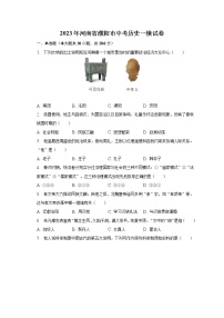 2023年河南省濮阳市中考历史一模试卷（含解析）