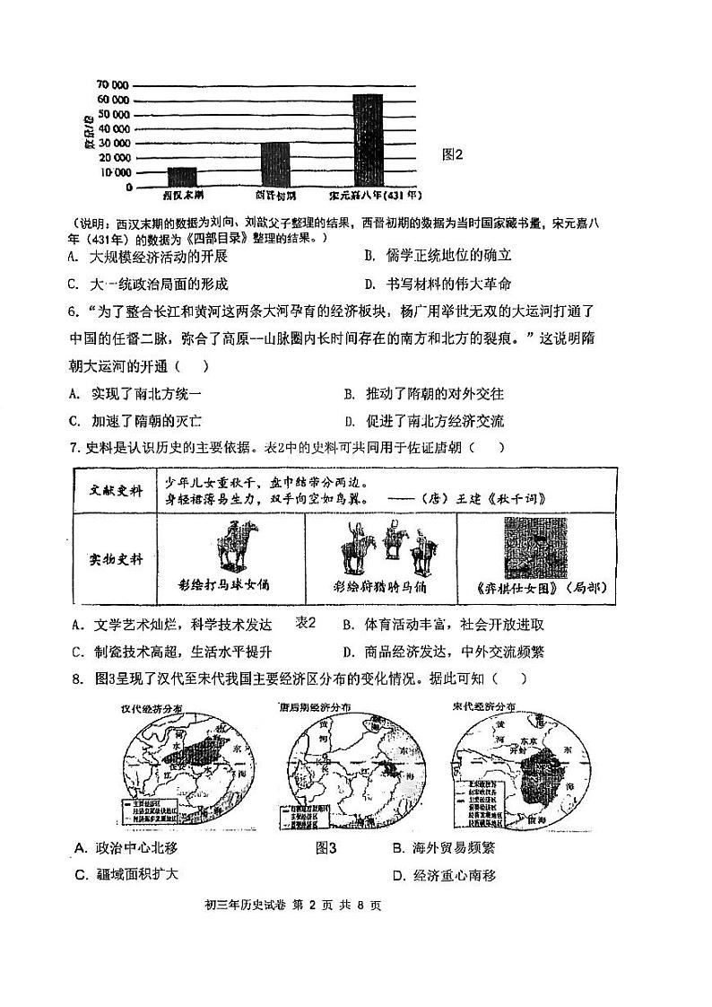 福建省泉州市实验、外国语、广海、东海、九中等校2022-2023学年九年级下学期期中教学质量监测历史试卷02
