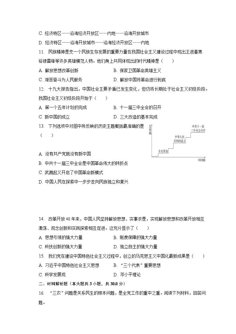 2022-2023学年湖北省鄂州市鄂城区八年级（下）期中历史试卷（含解析）03
