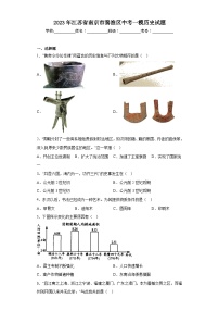 2023年江苏省南京市秦淮区中考一模历史试题（含答案）