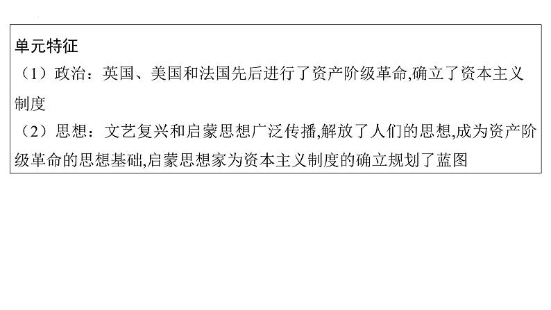 2023年安徽省中考历史一轮知识点梳理世界近代史第二单元　资本主义制度的初步确立 课件03