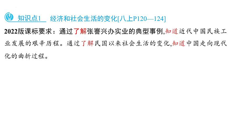 2023年安徽省中考历史一轮知识点梳理中国近代史 第八单元 近代经济、社会生活与教育文化事业的发展课件第8页