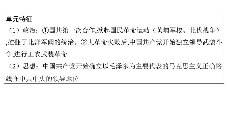 2023年安徽省中考历史一轮知识点梳理中国近代史第五单元　从国共合作到国共对立 课件03