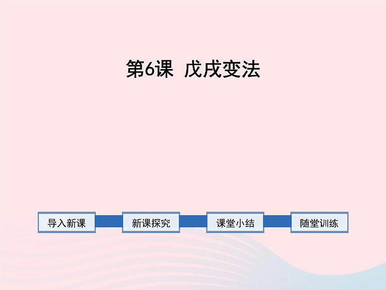 2022八年级历史上册第二单元近代化的早期探索与民族危机的加剧第6课戊戌变法教学课件新人教部编版01