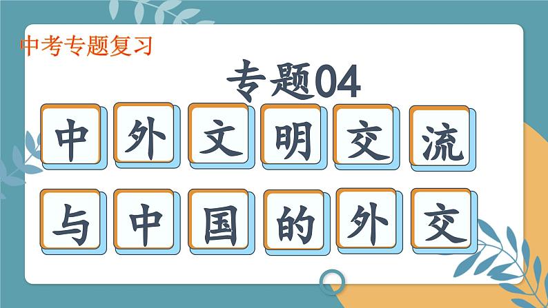 专题04  中外文明交流与中国的外交-2023年中考历史易考内容专题归纳课件第1页