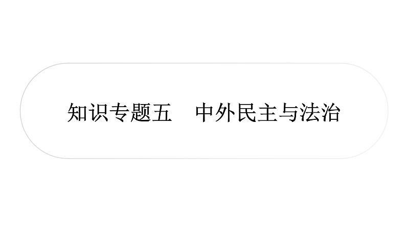 中考历史复习知识专题五中外民主与法治教学课件第1页