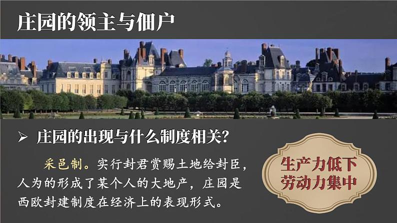 人教版历史九年级上册 第8课 西欧庄园 同步课件+同步教案03